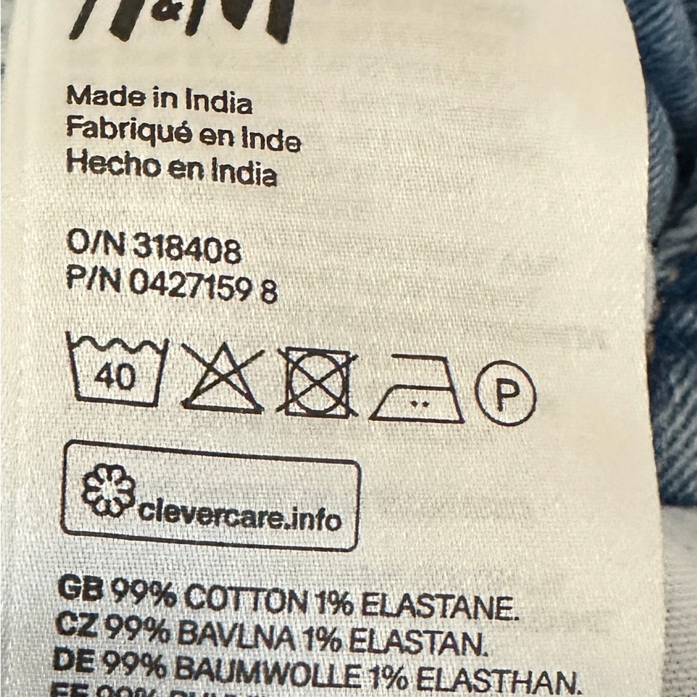 H&M Blue Cotton Blend Fabric - Picture 3 of 4